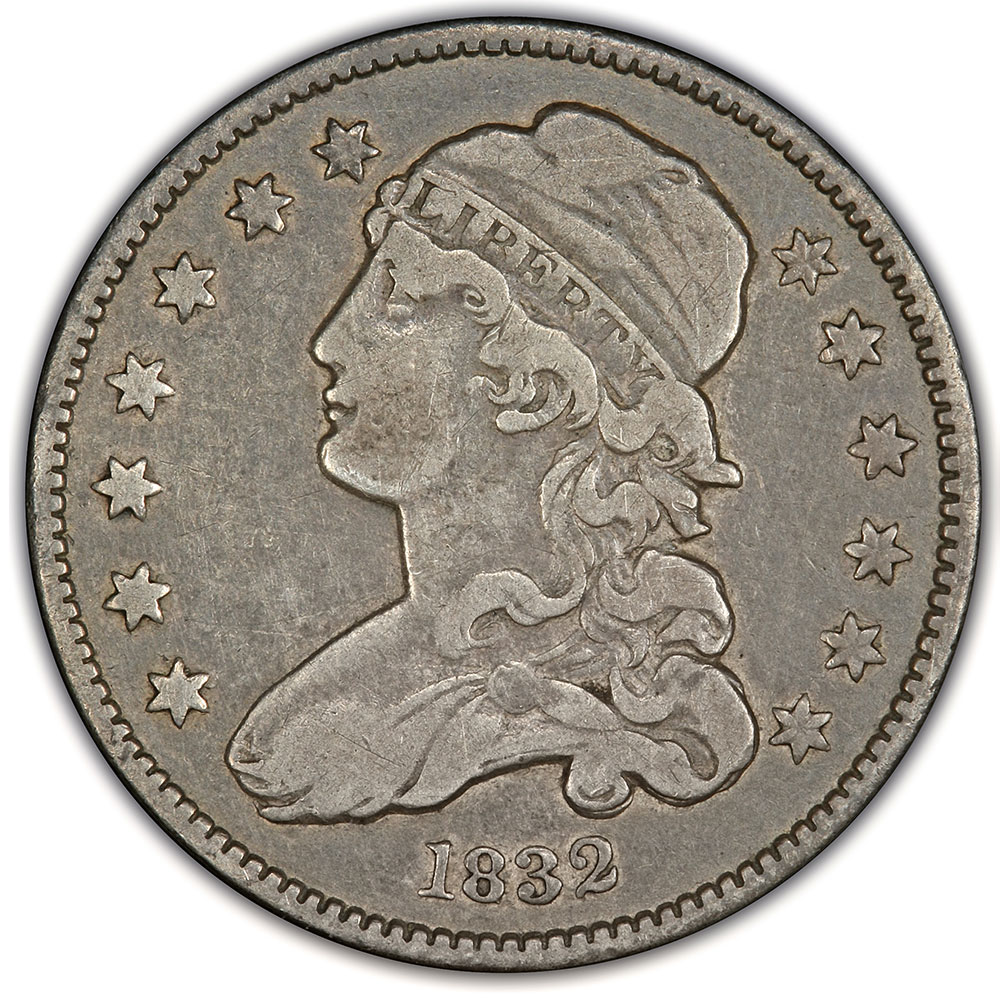 1833-25c-Capped-Bust-Quarter-#2---Mintage-Of-156,000